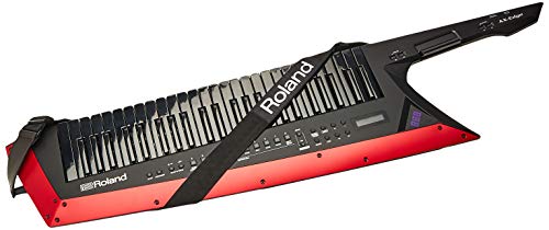 AX-Edge 49-Key Keytar Synthesizer in black with customizable edge blade, 500+ preset sounds, and advanced modulation controls. 