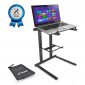 Pyle Portable Folding Laptop Stand - Standing Table with Foldable Height