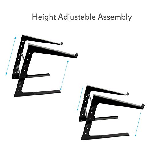 Pyle Portable Adjustable Laptop Stand - 6.3 to 10.9 Inch Anti-Slip Standing Table