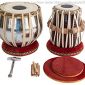 MAHARAJA Student Tabla Drum Set, Basic Tabla Set, Steel Bayan, Dayan with Book