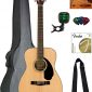 Fender Concert Acoustic Guitar - Natural Bundle with Gig Bag, Tuner, Strap