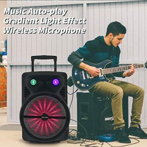 Starqueen PA Speaker System Karaoke Speaker with 15Inch Subwoofer Rechargeable - Image 2