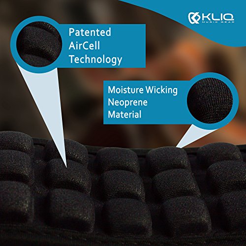 KLIQ AirCell Guitar Strap for Bass & Electric Guitar with 3" Wide Neoprene Pad