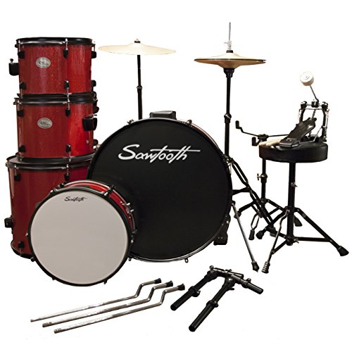 Rise by Sawtooth Full Size Student Drum Set with Hardware and Cymbals