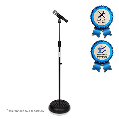 Microphone Stand - Universal Mic Mount with Heavy Compact Base