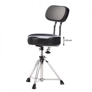 BOLT Drum Throne with Large Backrest – Adjustable Motorcycle-Style Percussion Stool 🥁✨ - Image 2