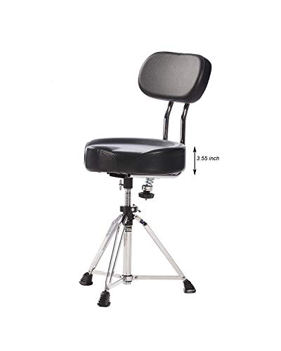 BOLT Drum Throne with Large Backrest – Adjustable Motorcycle-Style Percussion Stool 🥁✨