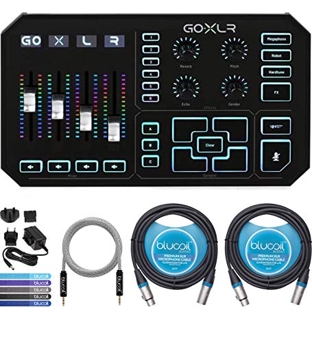 TC Helicon GO XLR 4-Channel Mixer for Online Broadcasting Bundle