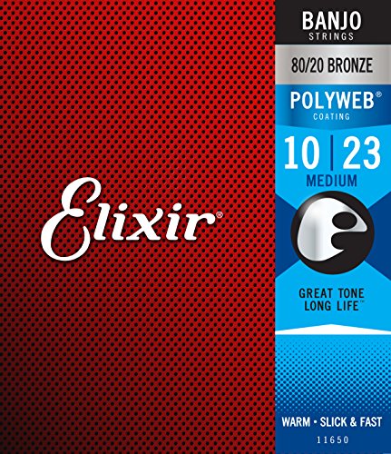 Elixir Strings Banjo Strings w POLYWEB Coating, Medium