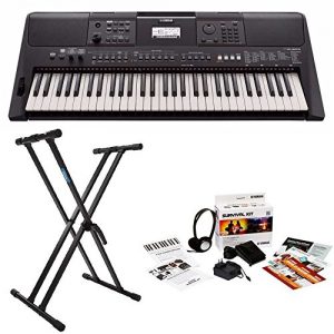 Yamaha 61-key high-level Portable Keyboard with Knox Double X Stand