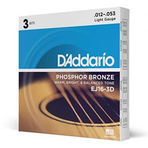 D'Addario Phosphor Bronze Acoustic Guitar Strings, Light Tension