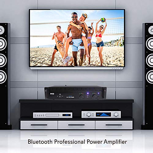 Professional Audio Bluetooth Power Amplifier - 2-Channel Rack Mount Bridgeable