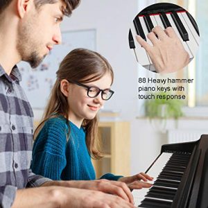 ZHRUNS 88-Key Digital Piano with Progressive Hammer Action & Multi-Function Features for Beginners and Pros - Image 2