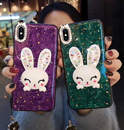 Case for iPhone Xs Max 6.5 Inch,Aulzaju iPhone Xs Max Bling Cute Rabbit Ring Stand