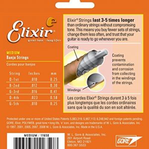Elixir Strings Banjo Strings w POLYWEB Coating, Medium - Image 3