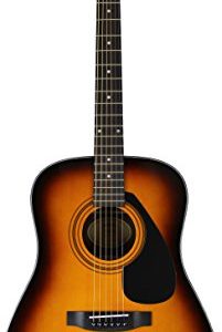 Yamaha Dreadnought Acoustic Guitar - Tobacco Sunburst Bundle with Hard Case - Image 2