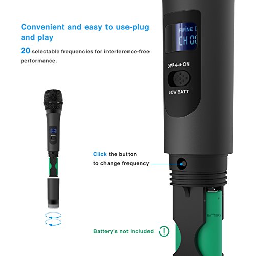 Wireless Microphone,Fifine Handheld Dynamic Microphone Wireless