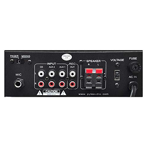 Home Audio Power Amplifier System - 2X40W Mini Dual Channel Mixer Sound
