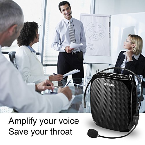 Zoweetek Portable Rechargeable Mini Voice Amplifier with Wired Microphone