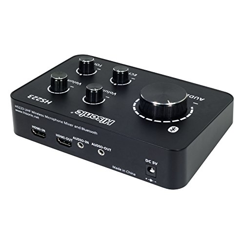 Ultimate Karaoke Experience: 2-in-1 Digital Smart Home Karaoke Mixer & Dual UHF Microphone System with Wireless Bluetooth Input