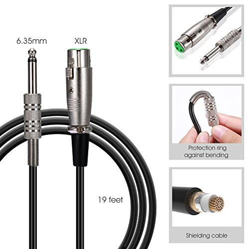 Hotec Premium Vocal Dynamic Handheld Microphone with 19ft Detachable XLR