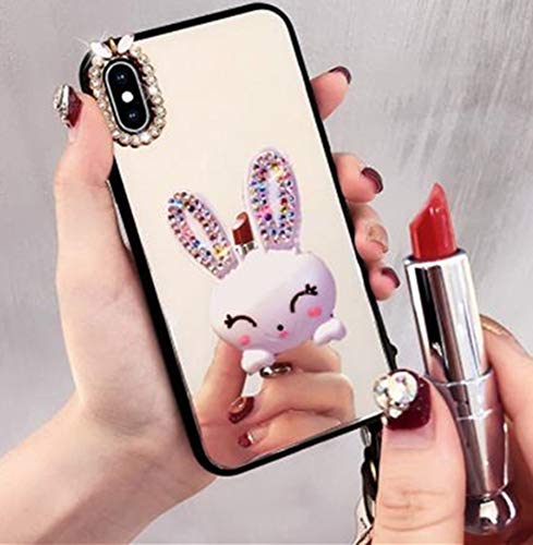 Case for iPhone XR 6.1 Inch,Aulzaju iPhone XR Bling Cute Rabbit Ring Stand Case