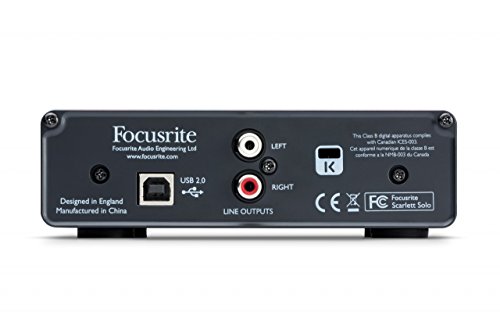 Focusrite Scarlett Solo USB Audio Interface with Red Plug-ins and 1 Year Extended