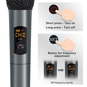 TONOR UHF Wireless Microphone Handheld Mic with Bluetooth Receiver - Image 3