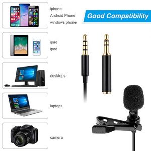 Lavalier Microphone – Noise-Canceling, Compatible with iPhone, Android, PC & DSLR - Image 2