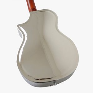 Bell Brass Cutway Electrical Parlour Resonator Guitar With Case - Image 4
