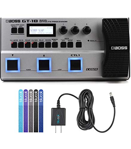 BOSS GT-1B Bass Effects Processor Bundle with Blucoil Power Supply Slim