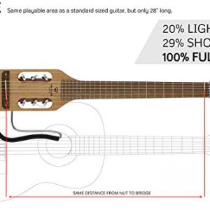Traveler Guitar 6 String Classical Guitar, Right, Mahogany - Image 3