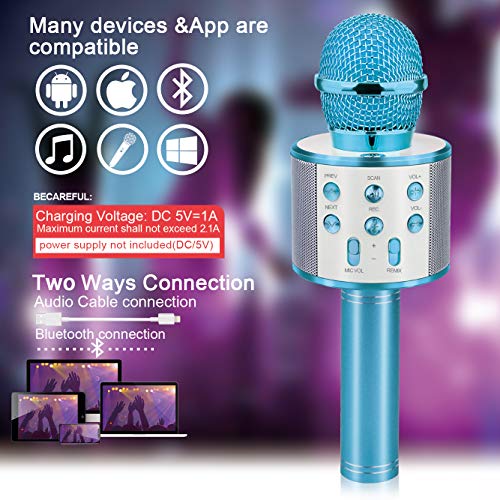 Gifts for 4 5 6 7 8 9 10 Year Old Kids, Touber Wireless Portable Handheld Karaoke