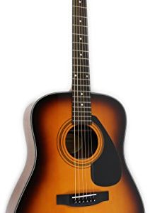Yamaha Dreadnought Acoustic Guitar - Tobacco Sunburst Bundle with Hard Case - Image 3