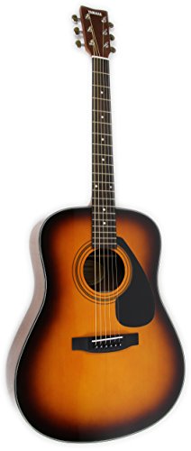 Yamaha Dreadnought Acoustic Guitar - Tobacco Sunburst Bundle with Hard Case