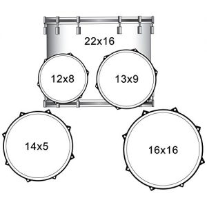 Rise by Sawtooth Full Size Student Drum Set with Hardware and Cymbals - Image 4