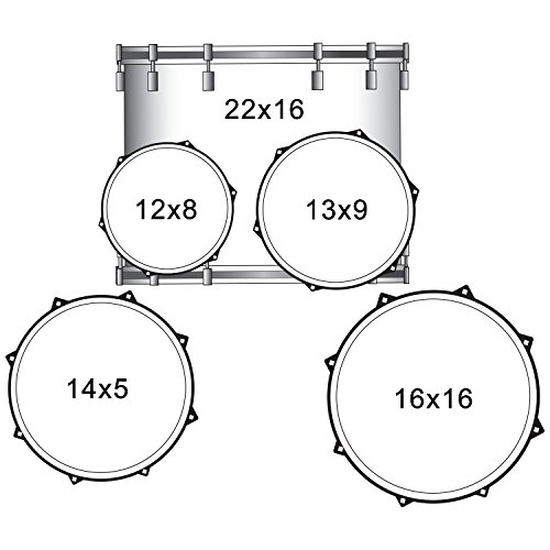 Rise by Sawtooth Full Size Student Drum Set with Hardware and Cymbals