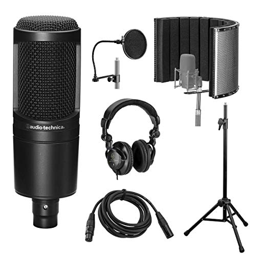Audio-Technica Cardioid Condenser Microphone with Vocal Recording Setup Kit
