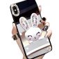 Case for iPhone XR 6.1 Inch,Aulzaju iPhone XR Bling Cute Rabbit Ring Stand Case