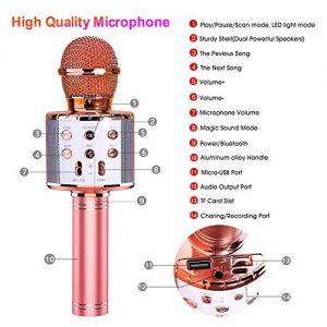BlueFire Wireless 4-in-1 Bluetooth Karaoke Microphone with LED Lights – Portable and Multi-Function 🎤🎶 - Image 4