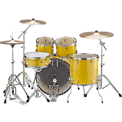 Yamaha Rydeen 5pc Shell Pack – 22" Bass Drum with Mellow Yellow Finish for New Drummers