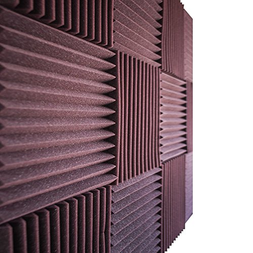 Foamily 12 Pack- All Burgundy Acoustic Panels Studio Foam Wedges 🛒 ...