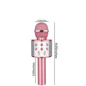 SLKIJDHFB Wireless Bluetooth Karaoke Microphone with Multi-color LED Lights - Image 2