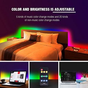 Dream Color LED Strip Lights Sync to Music, 16.4ft RGB 5050SMD Waterproof - Image 2