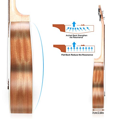 Hricane Concert Ukulele 23 inch UKS-2, 4 Strings Ukeleles For Beginners