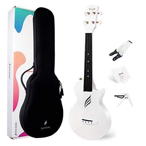 Concert Ukulele Enya Nova U/WH 23" Cutaway Carbon Fiber Beginner Travel