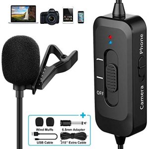 Professional Lavalier Microphone for iPhone, Camera, PC, Android