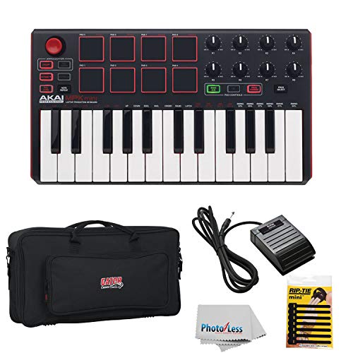 Akai Professional MPK Mini MKII | 25-Key Ultra-Portable USB MIDI Drum Pad