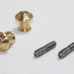 Piano Desk Knobs Tiered Solid Brass with Metal Wood Screws - Image 2