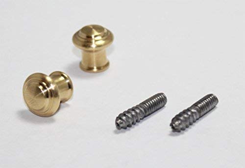 Piano Desk Knobs Tiered Solid Brass with Metal Wood Screws